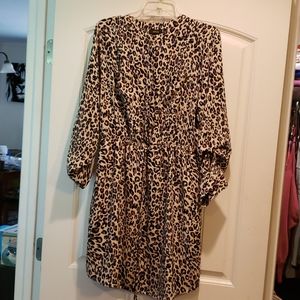 Cute cheetah midi dress